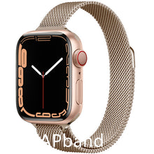 Load image into Gallery viewer, Strap For Apple watch band 44mm 40mm 38mm 42mm metal Magnetic Loop correa Accessories bracelet iWatch serie 4 3 SE 6 7 45mm 41mm