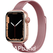 Load image into Gallery viewer, Strap For Apple watch band 44mm 40mm 38mm 42mm metal Magnetic Loop correa Accessories bracelet iWatch serie 4 3 SE 6 7 45mm 41mm