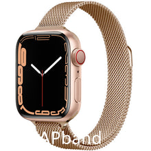 Load image into Gallery viewer, Strap For Apple watch band 44mm 40mm 38mm 42mm metal Magnetic Loop correa Accessories bracelet iWatch serie 4 3 SE 6 7 45mm 41mm