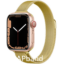 Load image into Gallery viewer, Strap For Apple watch band 44mm 40mm 38mm 42mm metal Magnetic Loop correa Accessories bracelet iWatch serie 4 3 SE 6 7 45mm 41mm