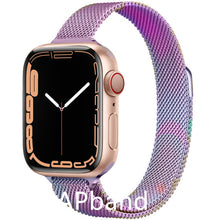 Load image into Gallery viewer, Strap For Apple watch band 44mm 40mm 38mm 42mm metal Magnetic Loop correa Accessories bracelet iWatch serie 4 3 SE 6 7 45mm 41mm