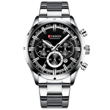 Load image into Gallery viewer, CURREN Men Watch Top Brand Luxury Sports Quartz Mens Watches Full Steel Waterproof Chronograph Wristwatch Men Relogio Masculino
