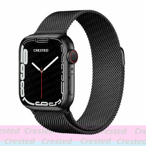 Strap For Apple watch band 44mm 40mm 38mm 42mm metal Magnetic Loop correa Accessories bracelet iWatch serie 4 3 SE 6 7 45mm 41mm