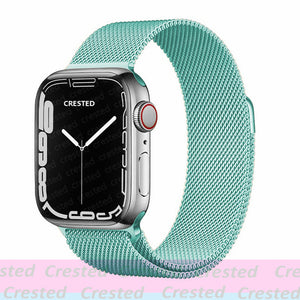 Strap For Apple watch band 44mm 40mm 38mm 42mm metal Magnetic Loop correa Accessories bracelet iWatch serie 4 3 SE 6 7 45mm 41mm