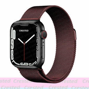 Strap For Apple watch band 44mm 40mm 38mm 42mm metal Magnetic Loop correa Accessories bracelet iWatch serie 4 3 SE 6 7 45mm 41mm