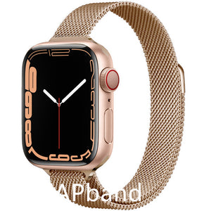 Strap For Apple watch band 44mm 40mm 38mm 42mm metal Magnetic Loop correa Accessories bracelet iWatch serie 4 3 SE 6 7 45mm 41mm