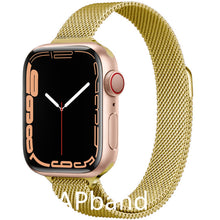 Load image into Gallery viewer, Strap For Apple watch band 44mm 40mm 38mm 42mm metal Magnetic Loop correa Accessories bracelet iWatch serie 4 3 SE 6 7 45mm 41mm
