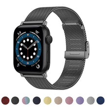 Load image into Gallery viewer, Strap For Apple watch band 44mm 40mm 38mm 42mm metal Magnetic Loop correa Accessories bracelet iWatch serie 4 3 SE 6 7 45mm 41mm
